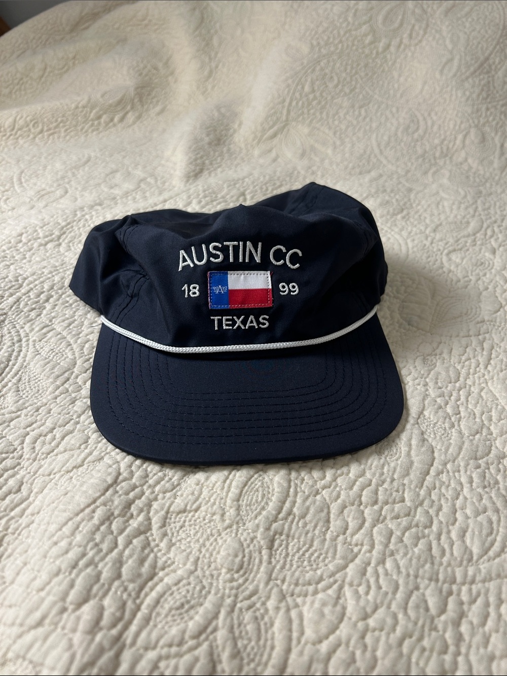 Austin CC Texas Black Baseball Cap with White Trim